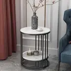 Hard Sintered Stone Side Table Side Table for Living Room Bedroom Easy Assembly