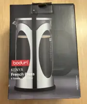 NEW BODUM Kenya French Press Coffee Maker Stainless Steel Glass 34oz 8 Cup NIB