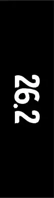 "26.2" Black Headband by GoRunUSA, Poly/Cotton Blend, great for Running and more