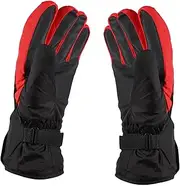 [VANZACK] Heated Gloves Boys Waterproof Gloves Hand Warmers Rechargeable Fleece Boys Snow Gloves Hot Water Bottle Hand Warmer Hat USB Warm Gloves Winter Hand Warmer Polyester Black