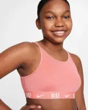 Nike Trophy Big Girls Sports Bra Dri-Fit Training Light Support Pink Size XL(+)