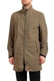 Hugo Boss Men's "Deean1_P" Brown Full Zip Trench Coat US S IT 48