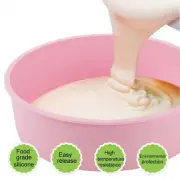 8 inches Round Silicone Non stick Cake Pan Bread Baking Tray For Kitchen X5N1