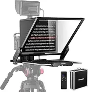 NEEWER Teleprompter X17 II with RT113 Remote/APP Control, 17" HD Beamsplitter All Metal Frame Upgraded Camera Mount QR Plate Compatible with 501PL iPad iPhone, Max Load 44.1Ib, Assembly Free
