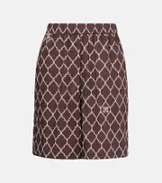 [Max Mara] Max Mara Ulutato high-rise cotton Bermuda shorts UK 16 multicoloured