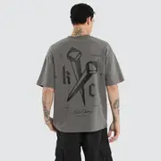 [Kiss Chacey] Nailed Loopback Street Tee Charcoal