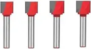 1/4/5pcs 8MM Shank Cleaning Bottom Bit Router Bit CNC Carbide Cutter Woodworking Milling Cutter for Wood Bit Face Mill Tools(4pcs)