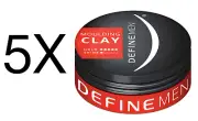 Define Men Moulding Clay Norwegian Mud Hair Wax 5X80ml