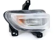 Car Fog Light Assembly Compatible With Jeep For Renegade 2015 2016 2017 2018 Car Halogen Headlight Front Fog Light DRL Daytime Running Light Driving Fog Lamp Assembly(1 pair)