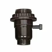 SATCO 80-1070 Medium Base - On-Off Turn Knob 1/8 Ip Cap W/Metal Bushing Less Set