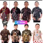 BATIK HEM 男童 2.3.4.5.6.7.8.9.10.12 短袖 PEKALONGAN BATIK HEM B