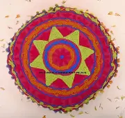 16" STAR MANDALA SUZANI DECORATIVE FLOOR SEATING PILLOW CUSHION COVER Boho Decor
