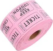 COHEALI 1 Roll Double Roll Raffle Tickets Pink Raffle Tickets for Events, Carnivals, Fundraisers, Classroom Rewards, and Prizes
