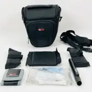 FOCUS New Camera Bag w/ Extras Cleaning Kit Brush Memory Card Wallet Padded Blk