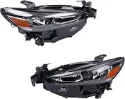 LED Projector Headlight Headlamp Driver and Passenger Side Grf551041A MA2502152 Compatible with MAZDA 6 GS-L GT Sedan Grand Touring 2018-2021 GRF5-51-031A MA2503152