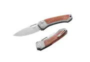 NEW LionSTEEL Twain - Gray titanium / Natural Canvas Folding Knives