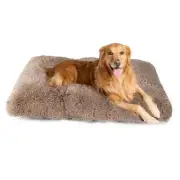 Fluffy Dog Bed for Extra Large Dogs, Plush Faux Fur Crate Pad, Calming Anti