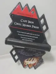 Charcoal Companion CC5159 Cast Iron Grill Marks Press-New