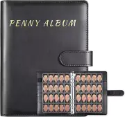 Penny Collector Book, Pressed, Quarter & Nickel Storage Binder Album, 236 Coins
