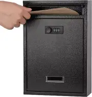 KYODOLED Locking Wall Mount Mailbox, Mail Boxes with Combination Lock