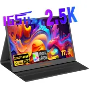 GTMEDIA 165Hz 2.5K Portable Gaming Monitor 17.3" 2560x1440 QHD Extender Screen