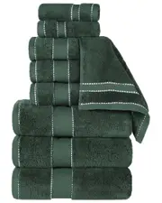 Superior Niles Giza Cotton Dobby Ultra-Plush Thick Soft Absorbent 9pc Towel Set