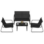 Advwin Outdoor Patio Furniture 4PCS Conversation Set