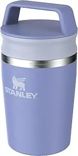Stanley Cafe to Go Travel Mug 8 oz | Leakproof Two-Part Drink Through Lid | Tumbler Cup for Coffee, Tea and Drinks | Insulated Stainless Steel Coffee Mug | BPA-Free | Hydrangea