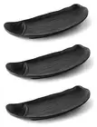 Melamine Unbreakable Chip n Dip Platter-3 Pieces (Black)
