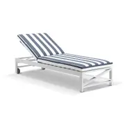 Kansas Outdoor Aluminium Sun Lounge Set on Wheels - Outdoor Sun Lounges