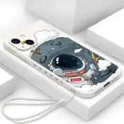 Case For iPhone 16 15 14 13 12 11 Pro Max XR 8 7 Astronaut Silicone Soft Cover