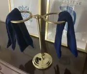 Fingertip Double Ring Towel Holder for Bathroom Vanity Countertop Gold