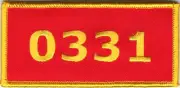 MARINE Machine Gunner Patch MOS 0331 Fits For VELCRO® BRAND Hook and Loop