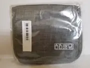 Nicci Deluxe Fabric Toiletry Bag Gray 8" New Sealed (No Tags)