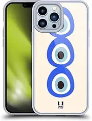 Head Case Designs Stacked Evil Eye Gel Case [Military Grade Protection] Compatible with Apple iPhone 13 Pro Max
