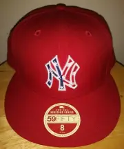 New Era New York Yankees Cap Heritage Series Collection Hat USA RED HOT Adults 8