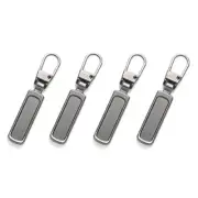 Zipper Pull Replacement for Small Holes Zipper, Detachable 4pcs GunBlack