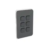 Clipsal Iconic Series Cover Frame - 6 Switches - Anthracite - 3046C-AN