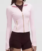 LULULEMON DEFINE JACKET CROPPED NULU~PINK ORGANZA/GOLD~0-2-4-6-8-10-12-14~NWT