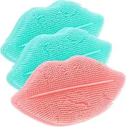 VICASKY Silicone Lip Brush Set Face Brush Cleanser Makeup Remover Gentle on Skin Travel Size Random Color