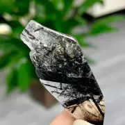 7 g Natural BlackTourmaline Crystals Cluster with Quartz on Feldspar