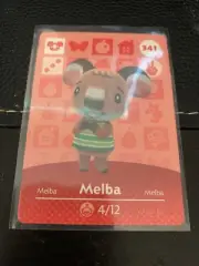 Authentic Animal Crossing Amiibo Card Series 4 Melba 341 NEVER SCANNED (MINT!)