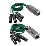 4Channel Snake Cable to Ethercon Cable to Cat5/Cat6 Ethernet Connectors