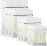 10 Pack Mesh Laundry Bags for Delicates with Non Rust Zipper- White Laundry Bag