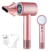Cordless Ionic Hair Dryer with Digital Screen, 4 Mode Charging Blow Dryer wit...