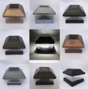 6-Pk Solar (Top Of Metal Material) Cap SMD LED Light For 4"X4" Or 5"x5" Post