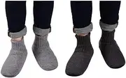 [Panda Bros] Mens Slipper Socks With Non Skid Bottoms, Warm Slipper Socks With Grippers For Men, Fuzzy House Slippers