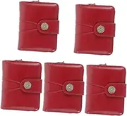 [SAFIGLE] 5pcs Fashionable Ladies Wallet Women Compact Purse Small Portable Purse Comfortable Hand Feeling Beige