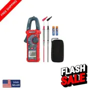 Multifunctional Clamp Meter with Live Wire - 2000 Counts, Battery Included