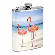 Flamingo Flask D2 8oz Stainless Steel Pink Plummage Tropical Exotic Bird Aviary